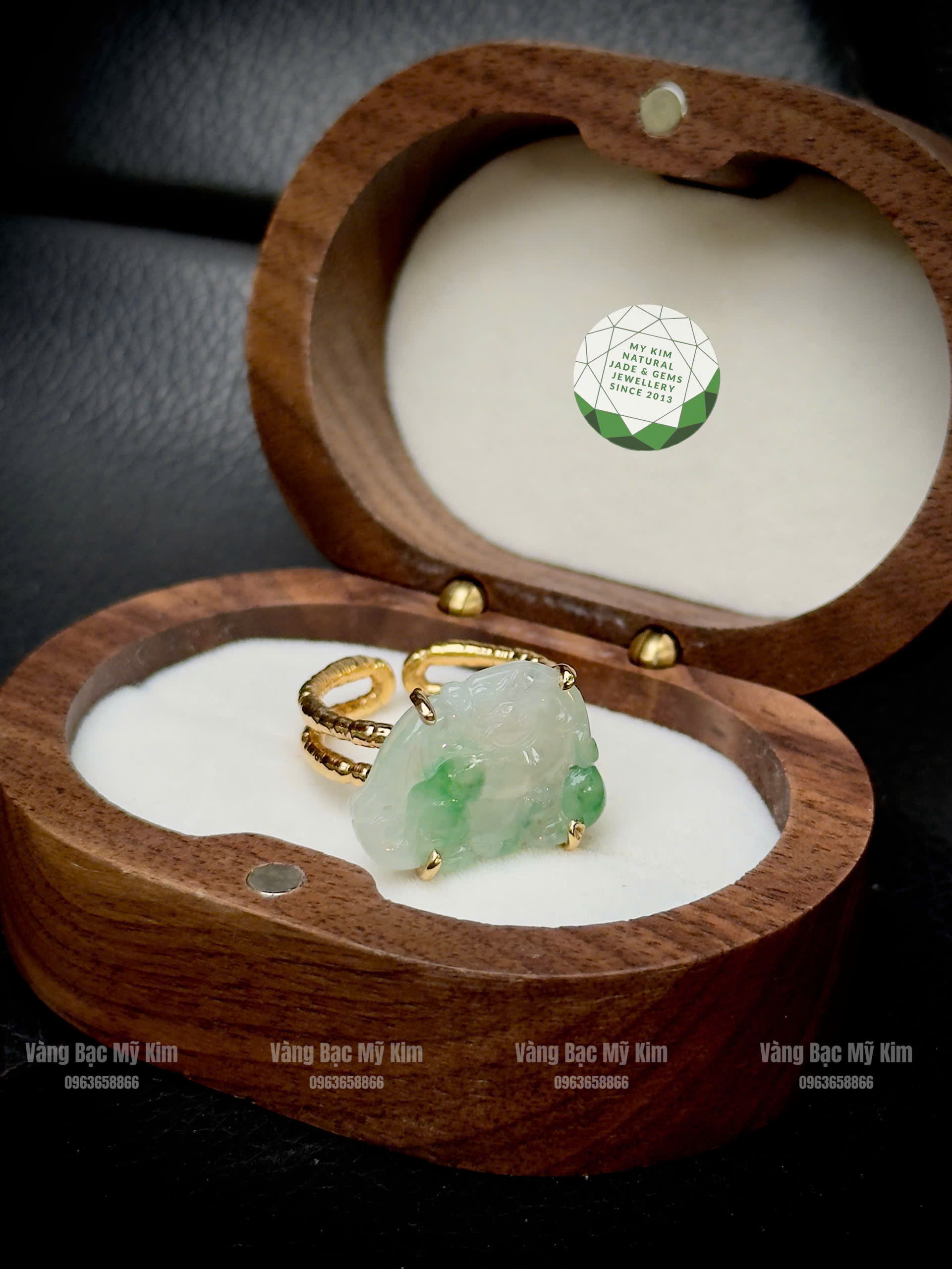 💍 NHẪN TỲ HƯU NGỌC PHỈ THÚY VÀNG 10K | BIỂU TƯỢNG THU HÚT VÀ GIỮ TÀI LỘC