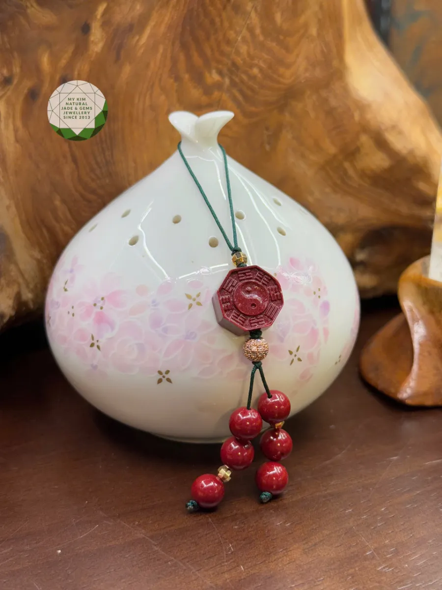 🧿 Dây Treo Điện Thoại Đá Chusa – Kết Charm Phong Thủy