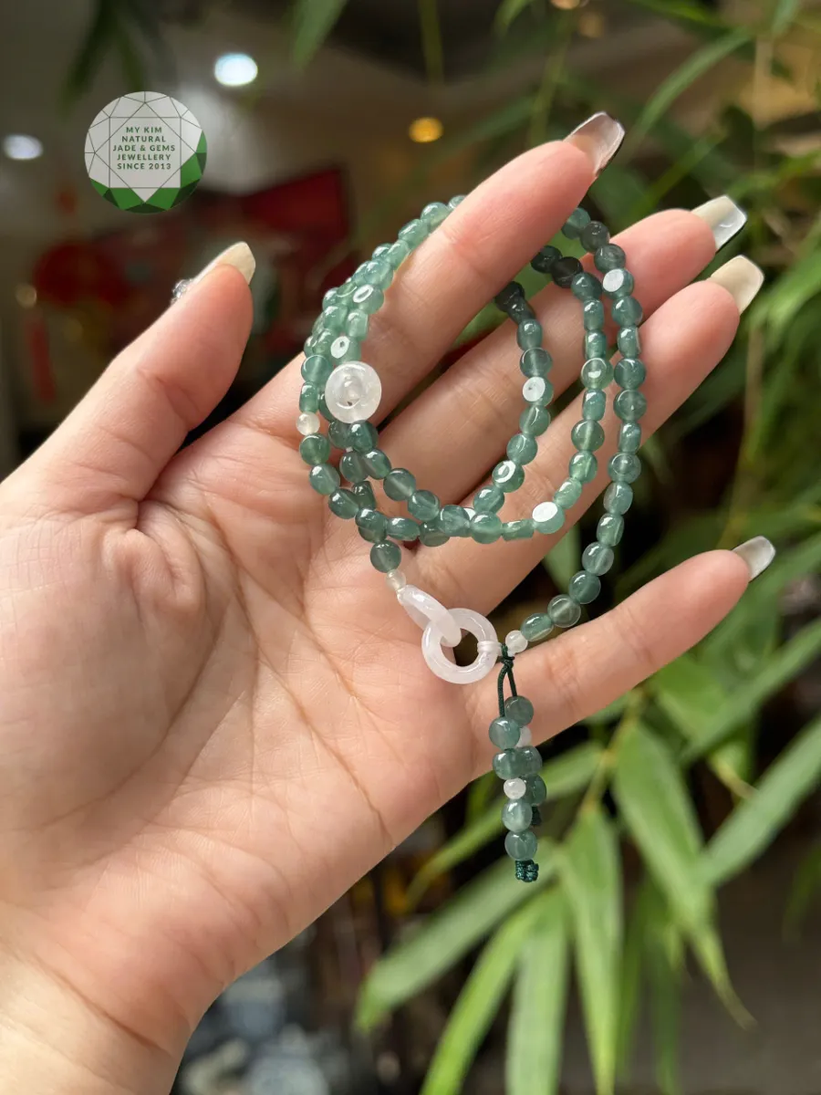 💫 VÒNG LAM NGỌC PHỈ THÚY – JADEITE VIP MIX BĂNG NGỌC VÔ CỰC | LẮNG ĐỌNG & THANH TỊNH